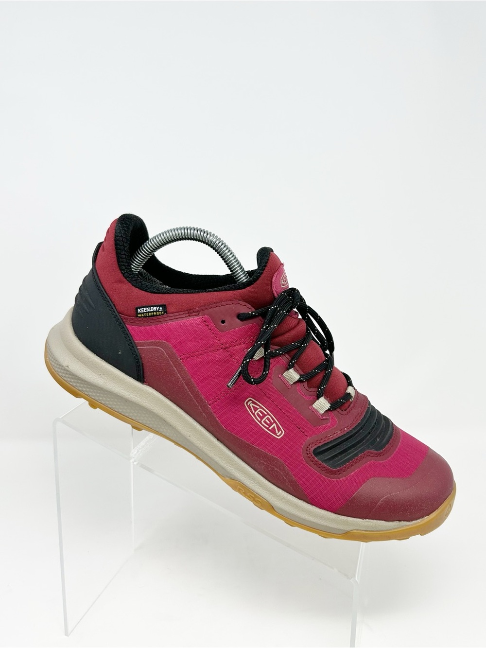 KEEN Tempo Flex Low WP Women's Waterproof Hiking Trail Shoes Pink/Maroon Size 11